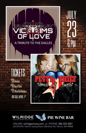 Pre-Sale Summer Tribute Concert July 23rd - Victims of Love & Petty Thief 1